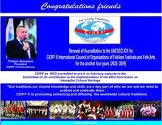 Philippe Beaussant: accreditation given by UNESCO ICH to CIOFF® for another four years